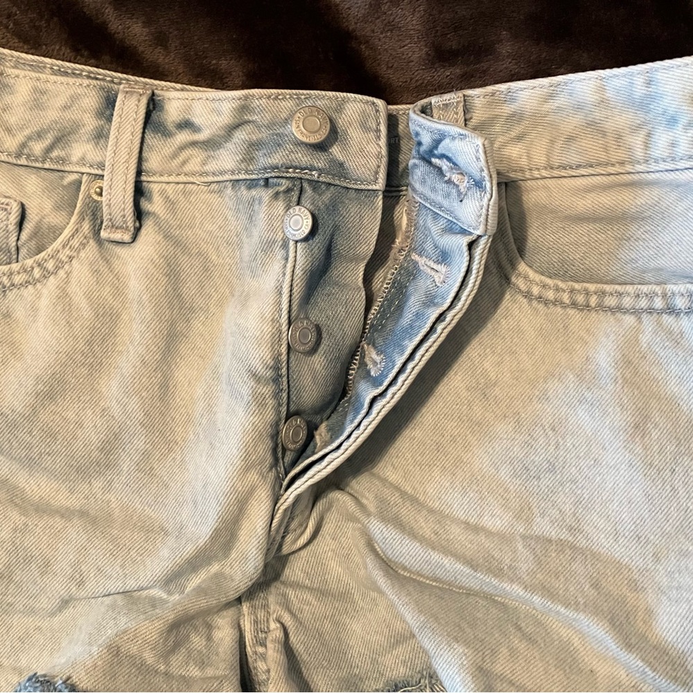 Light Blue Denim Women's Shorts - Picture 3 of 5